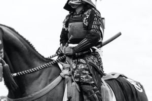 Fully equipped samurai on the horse (Soma Nomaoii Festival)