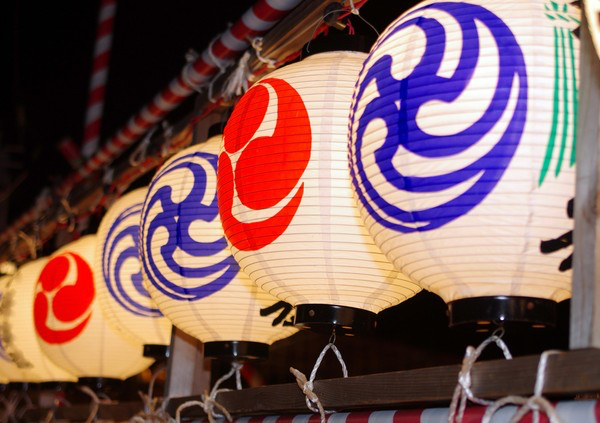 Japanese Family Crest, Kamon on paper lanterns