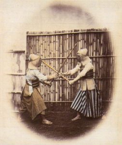 Kendo photo by Felice Beato in the late period of Edo