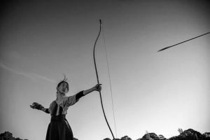 Kyudo, Hanare, Releasing the arrow: PHOTO by Mark Araujo