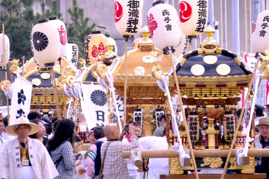 Mikoshi in Nanso-satomi Festival