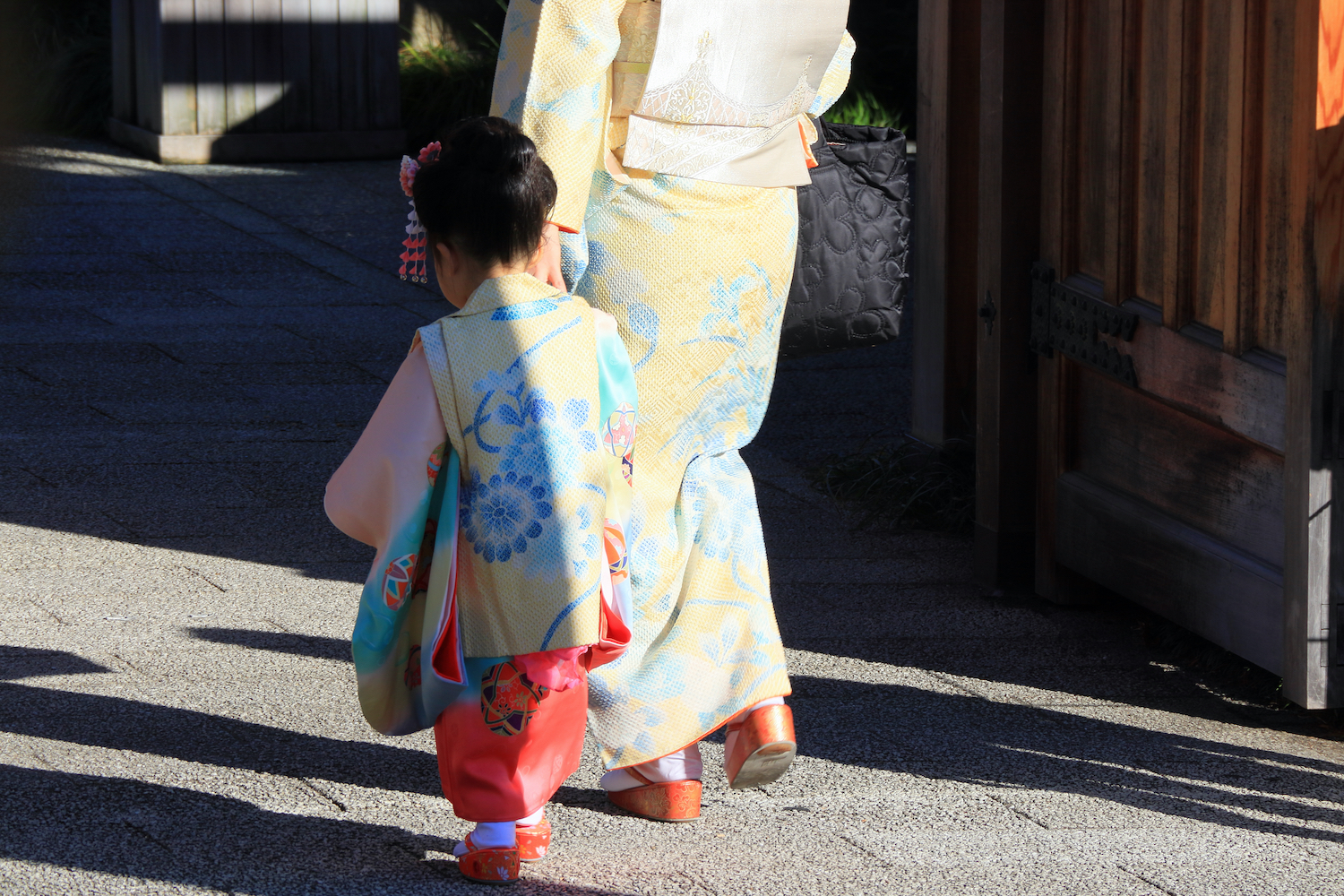A girl in Kimono for the celebration of "Shichi-go-san". "Shichi-go-san" is an annual Japanese festival to celebrate the growth of children