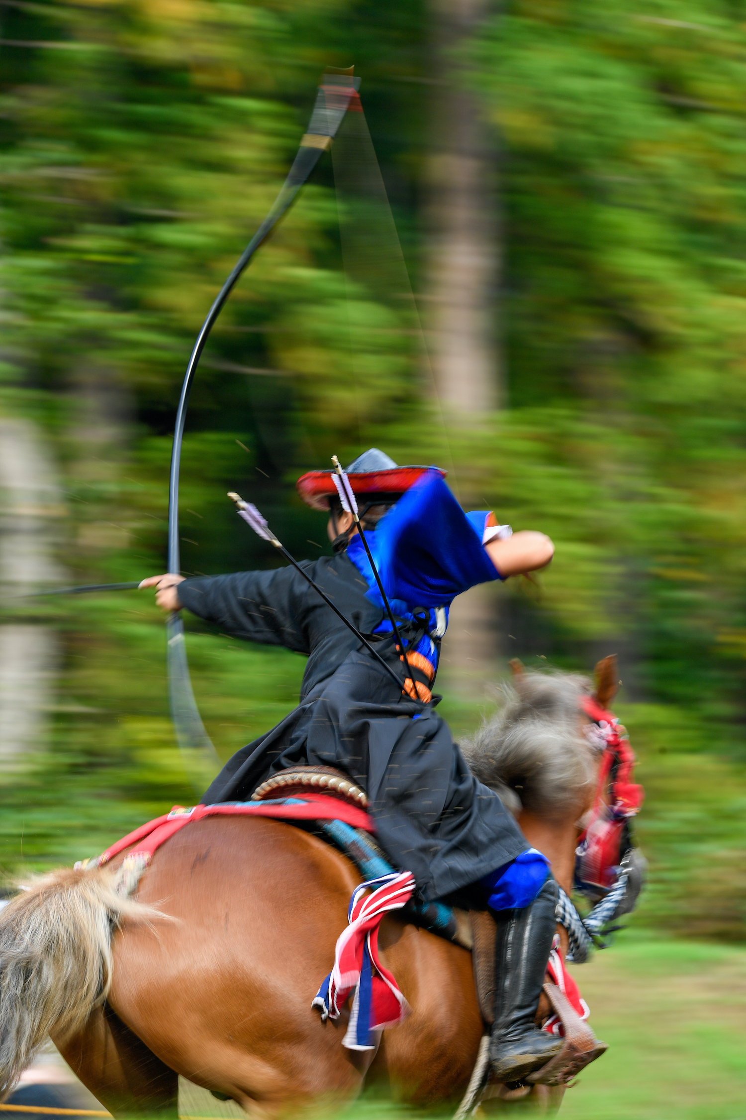 Japanese traditional horse archery (Yabusame)