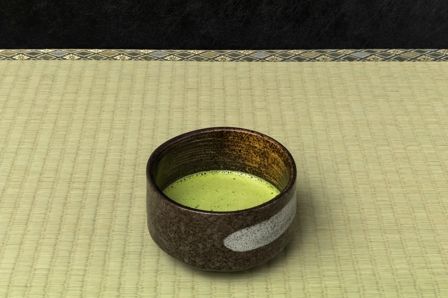 Powdered green tea of the tea ceremony
