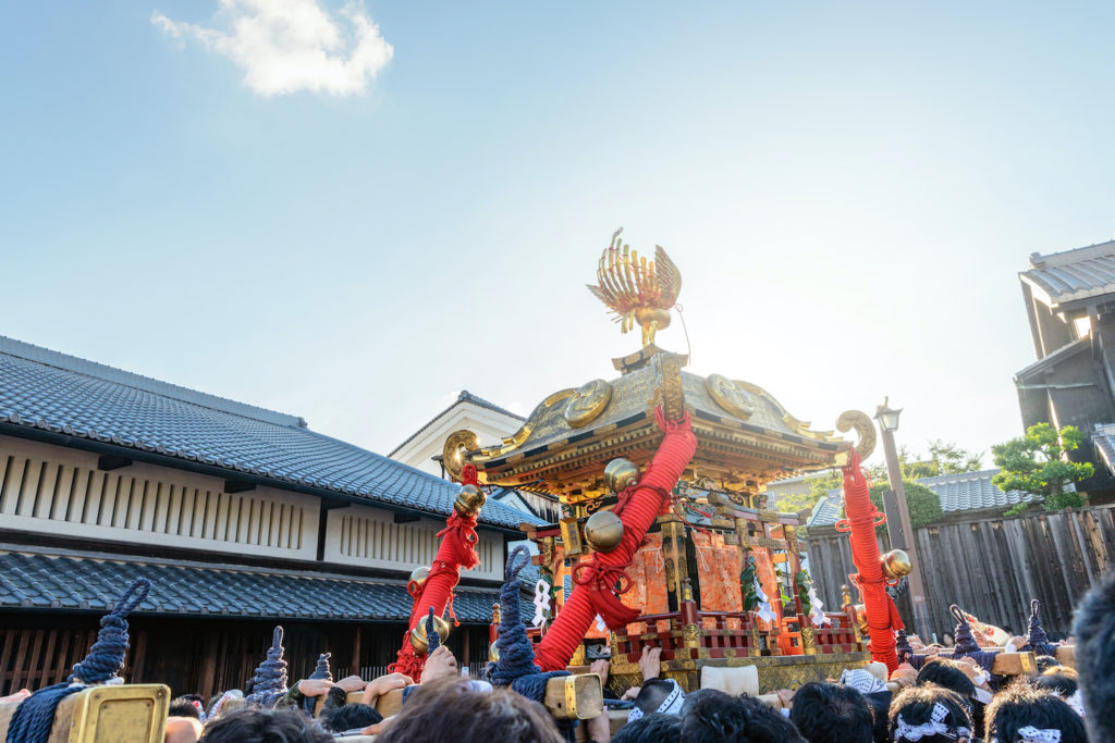 The Mikoshi (portable shrine) of the festival in Kyoto