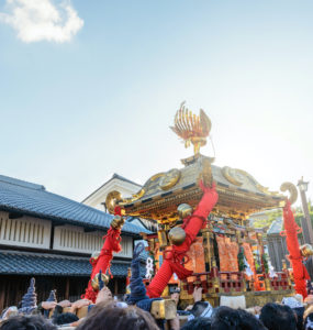 The Mikoshi (portable shrine) of the festival in Kyoto