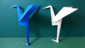 Origami Cranes with legs