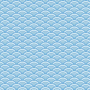 Seigaiha, Blue Ocean Waves Pattern