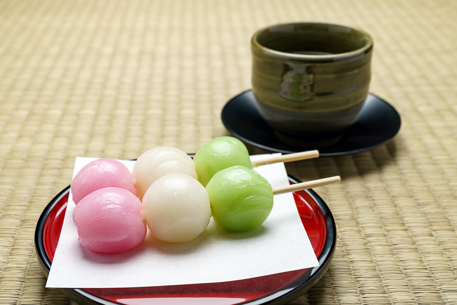 Japanese three colored dumplings 'Sanshoku Dango'