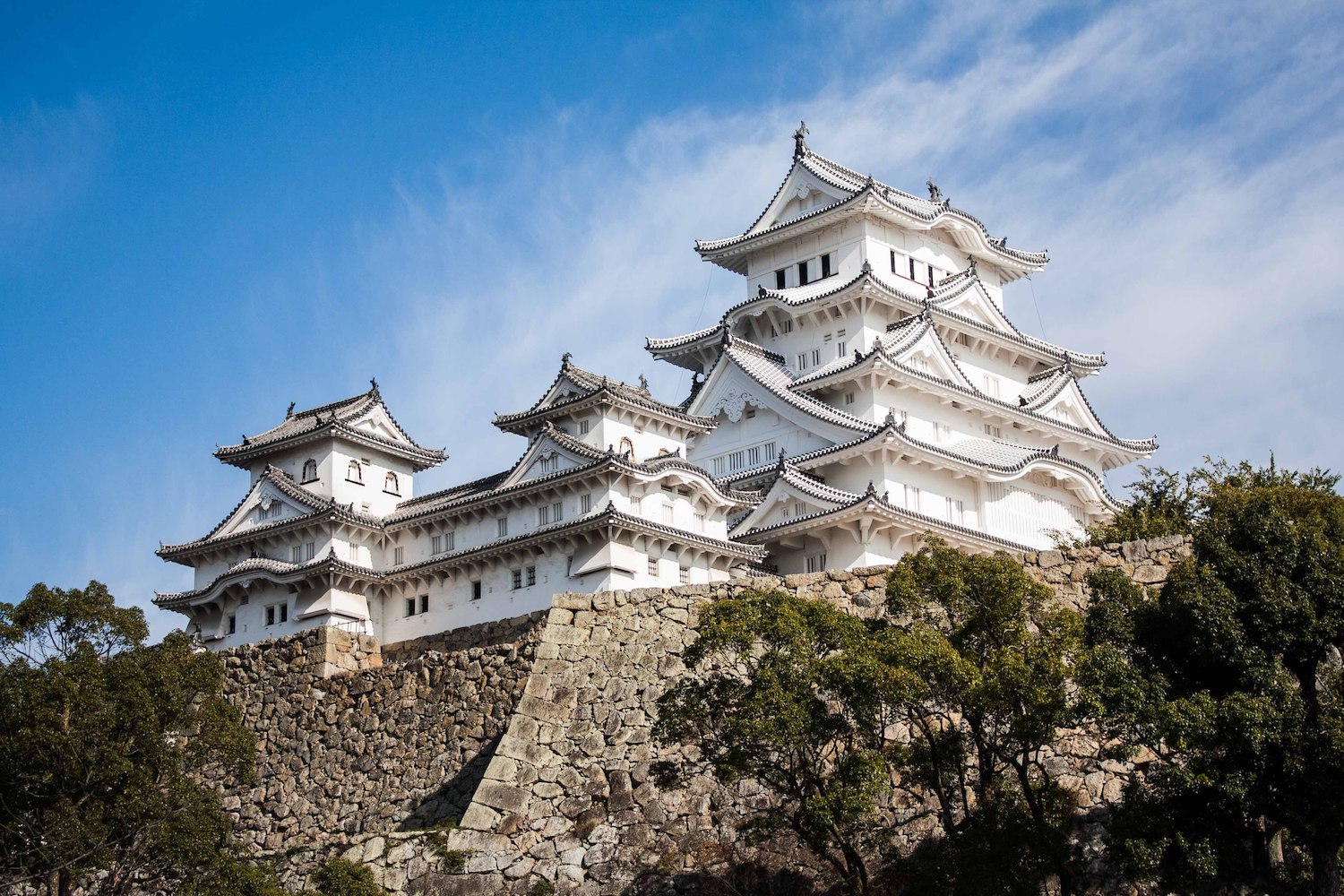 Himeji Castle, also called the white Heron castle, Japan. This is a UNESCO world heritage site