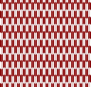 yagasuri pattern, repeated arrowheads in red and white