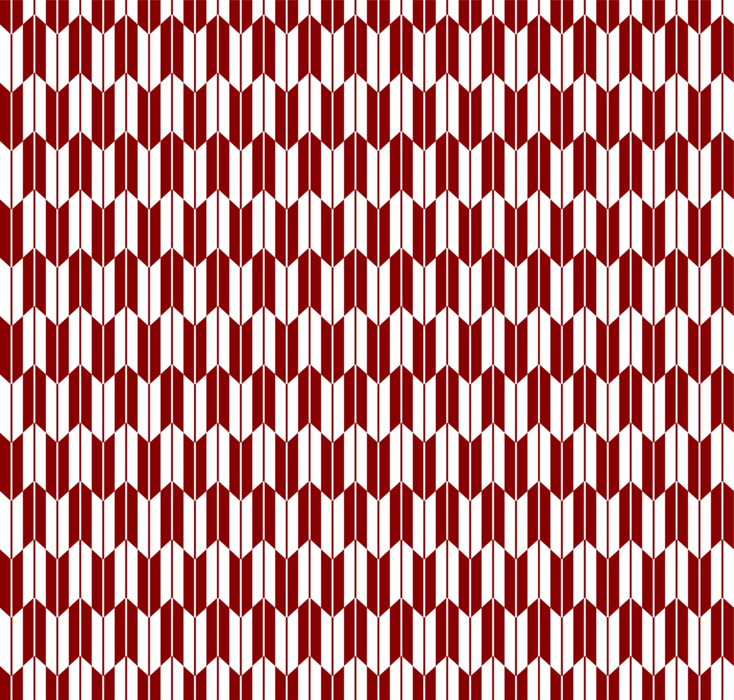 yagasuri pattern, repeated arrowheads in red and white