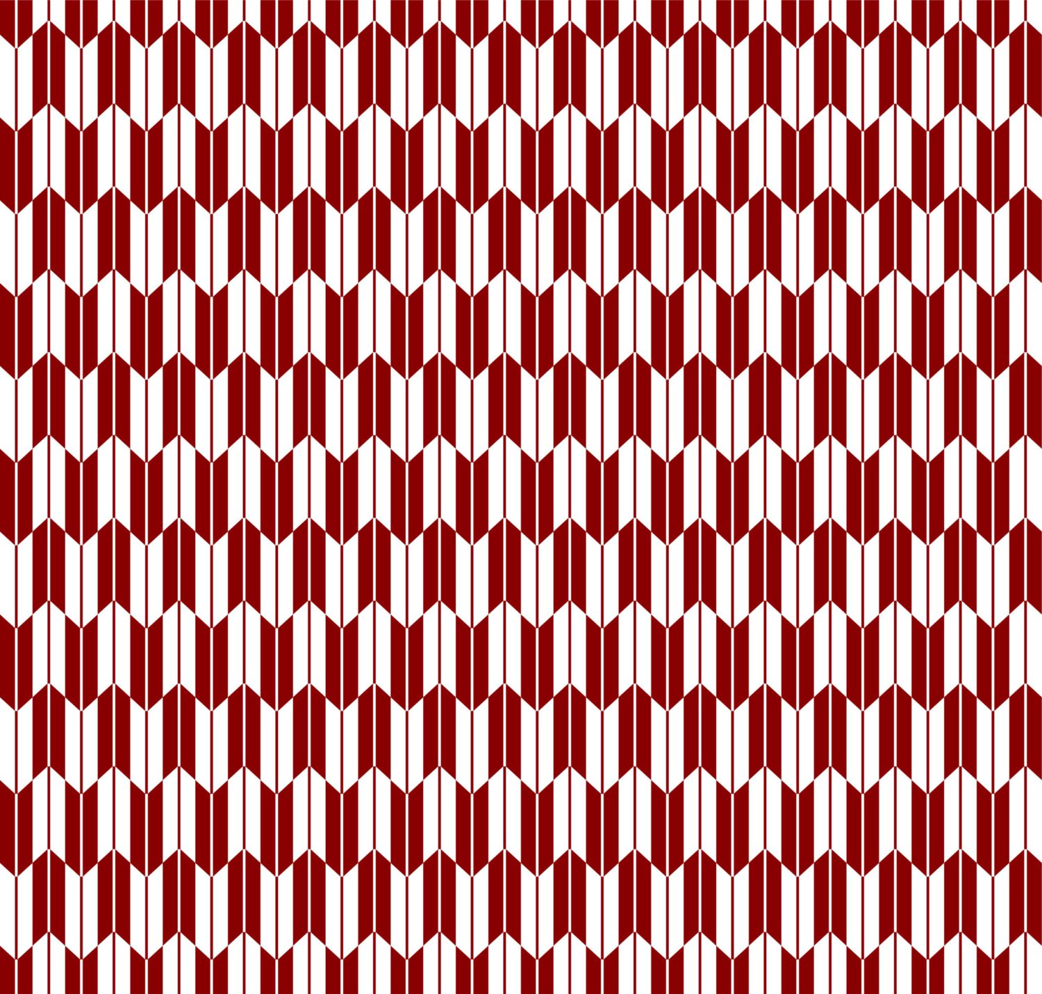 yagasuri pattern, repeated arrowheads in red and white