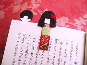 Chiyogami doll magnetic bookmark - Nakamura (umeorigami) by umeorigami (flickr)