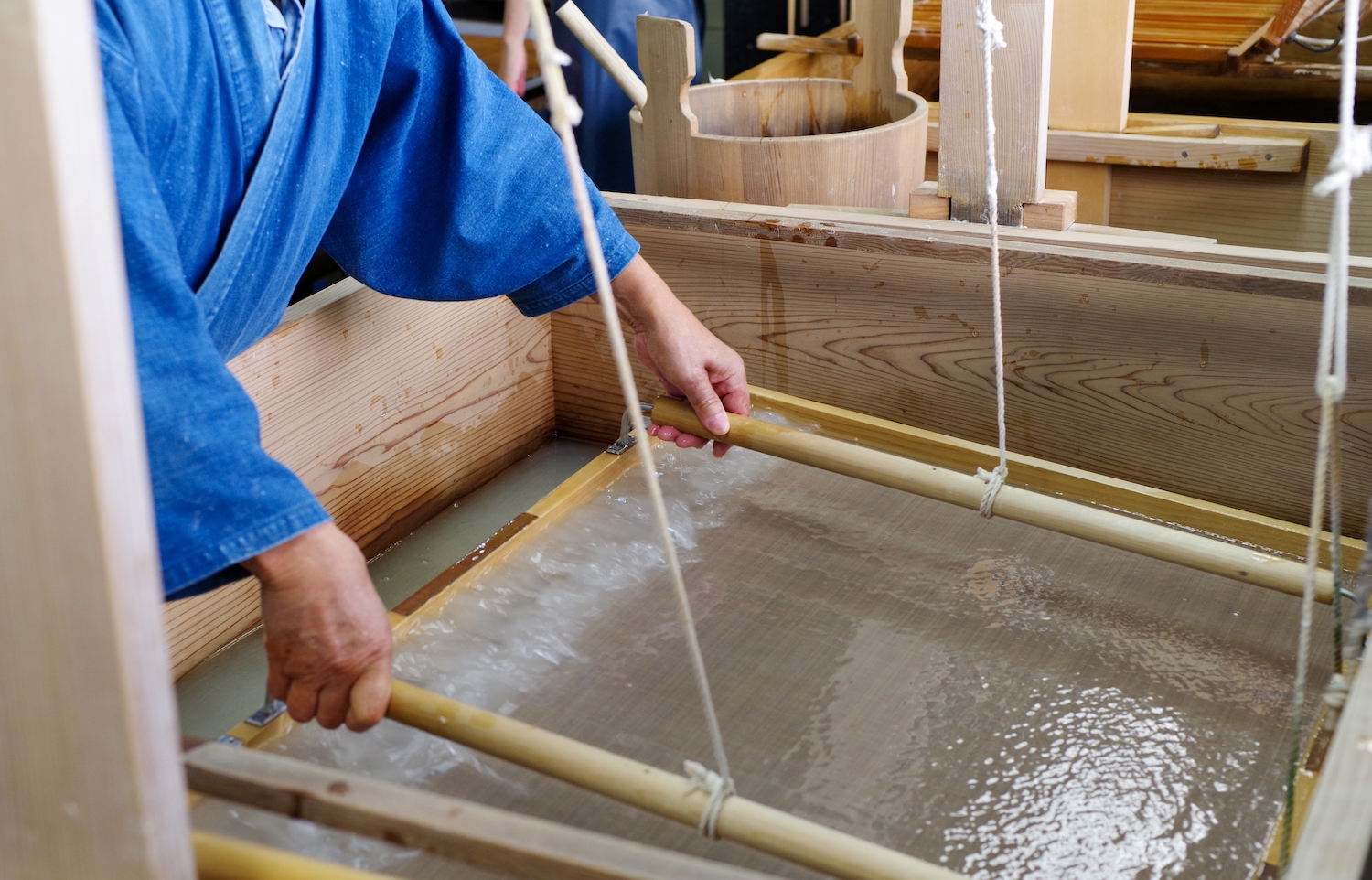 Handmade Japanese paper made by craftsmen