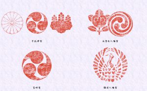 Shrine Crests of Yawata (Hachiman) Shrines