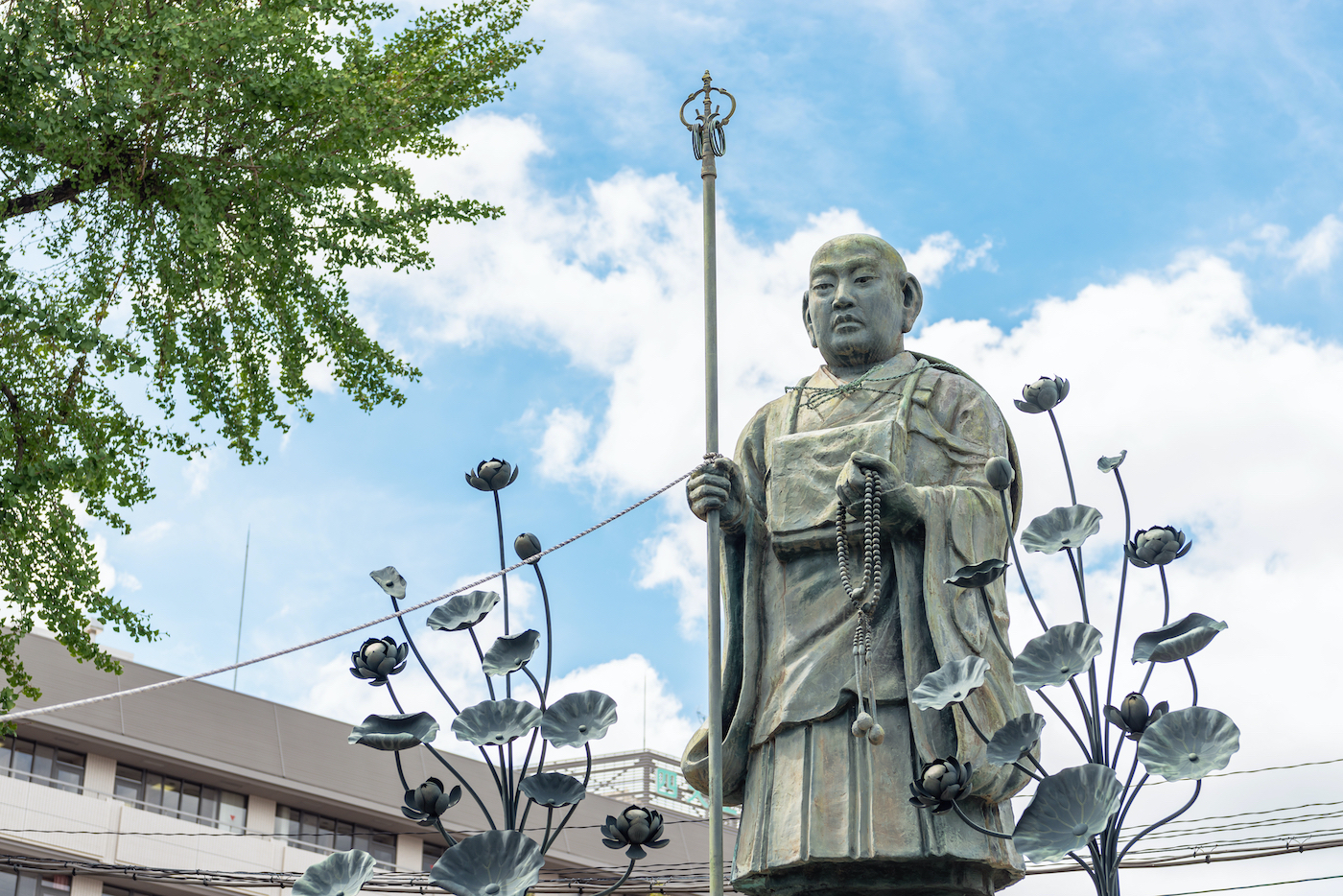 Bronze statue of the Kobo-Daishi Kukai