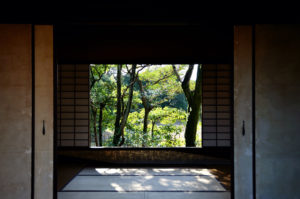 Japanese tea room in Katsura imperial villa, Kyoto Japan. Katsura Rikyu