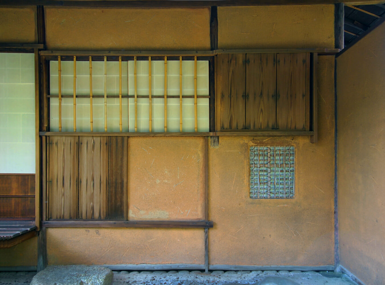 Room entrance, Nijiriguchi, for tea ceremony in Kyoto