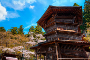 Aizu Sazaedo Temple in Fukushima, Japan