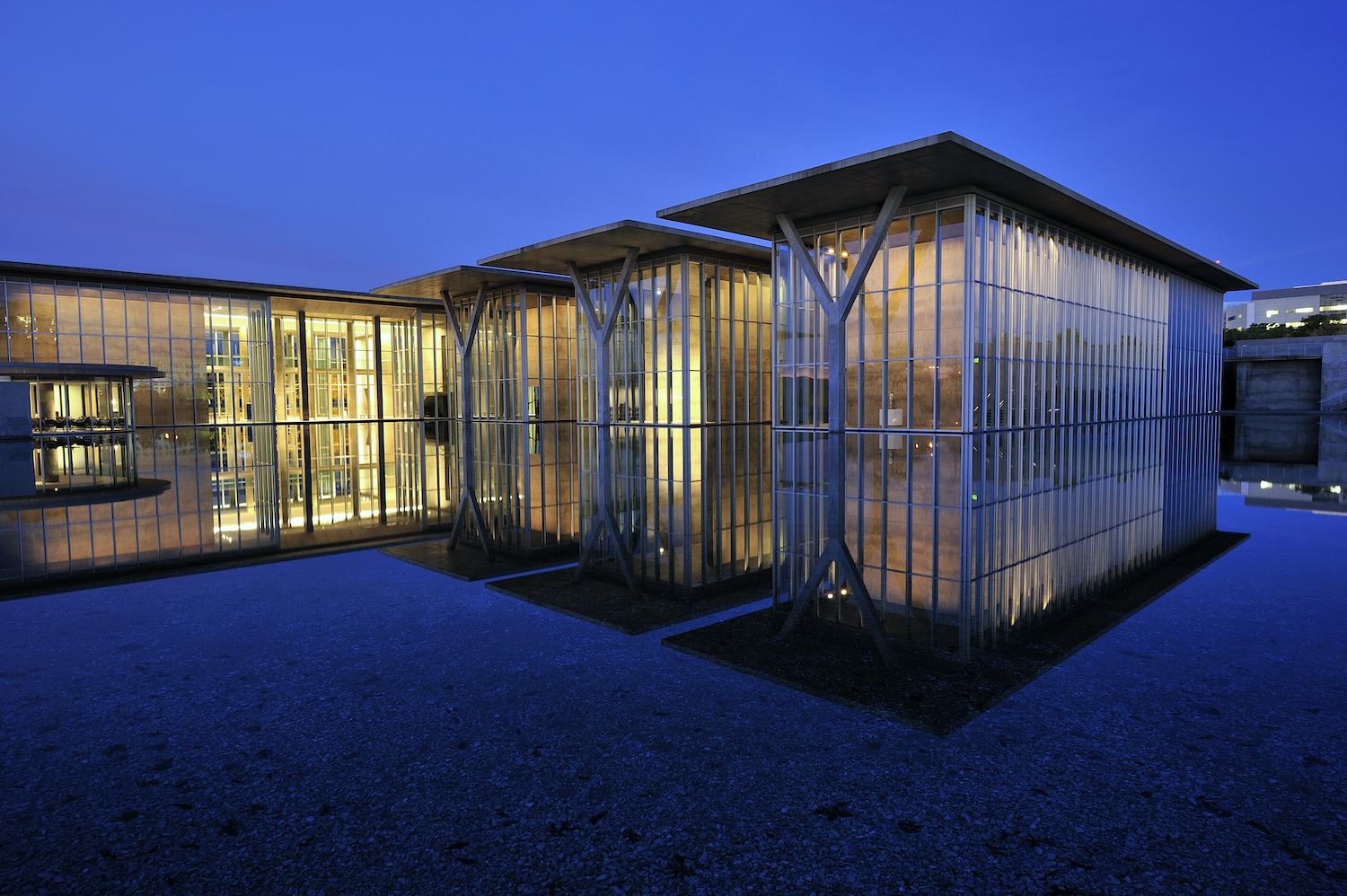 Fort Worth, Teas, USA, - March. 24. 2012: Modern Art Museum of Fort Worth, designed by Japanese architect Tadao Ando, opened to the public in 2002, Fort Worth, TX