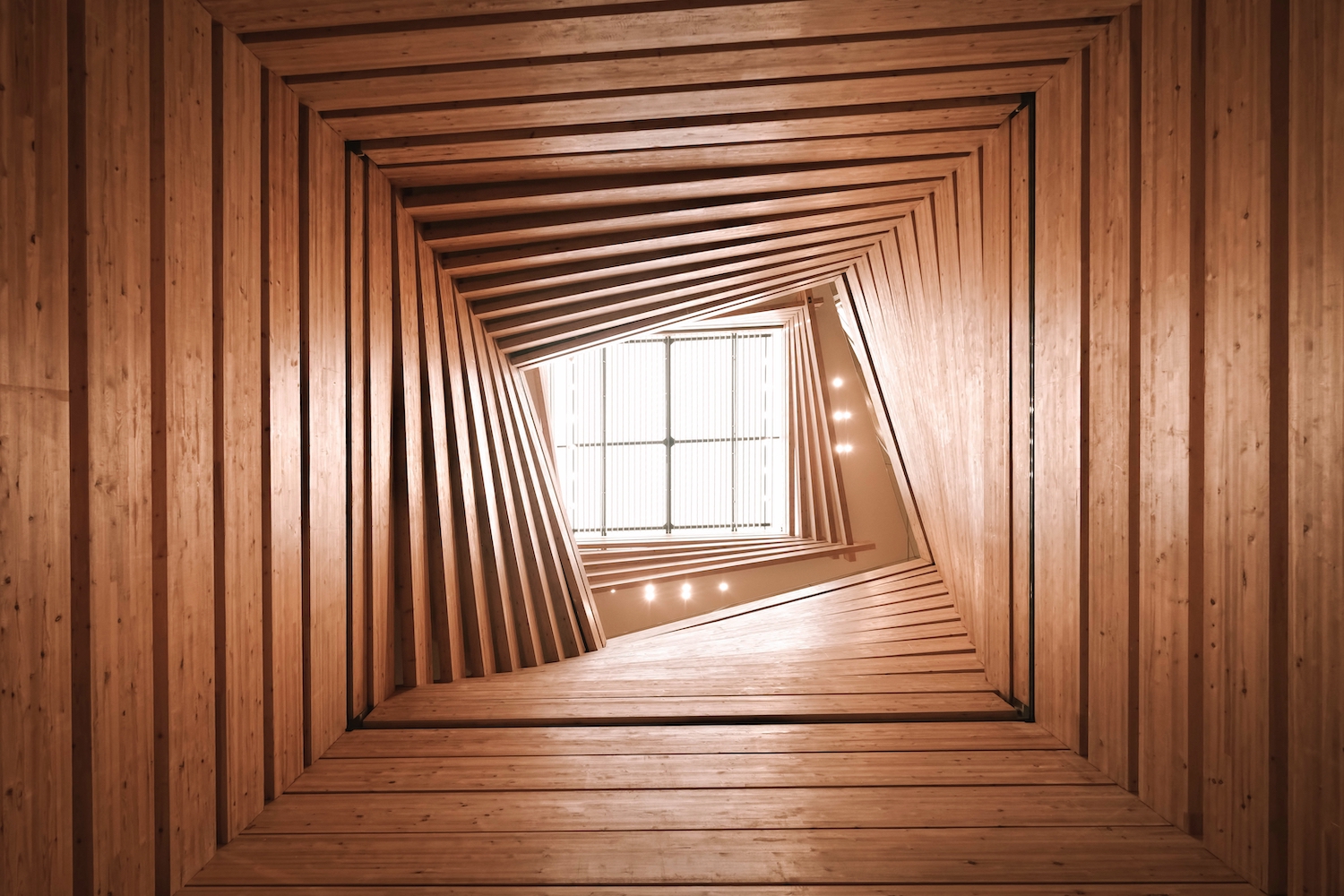 Eskisehir, Turkey, Oct. 2020 - Interior of OMM Modern Museum, designed by Kengo Kuma Architects