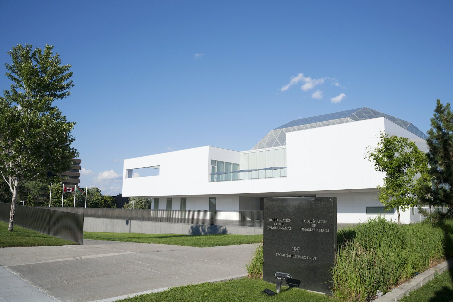 Ottawa, Ontario, Canada - July 18th 2016: Delegation of the Ismaili Imamat bulding deigned by Japanese architect Fumihiko Maki with the Canadian firm Moriyama and Teshima.