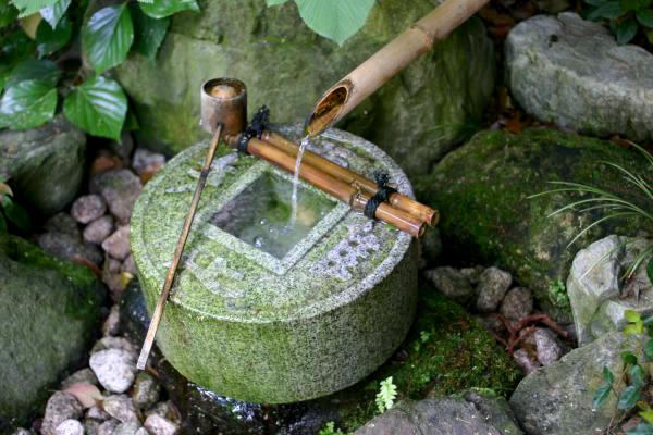 Water Basin Tsukubai In The Japanese Garden Japanese Patterns