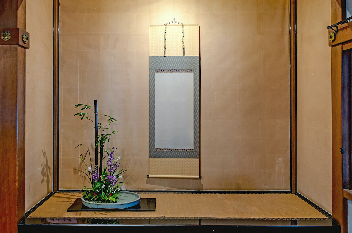 Traditional Japanese interior, hanging scroll