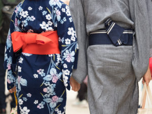 A couple in yukata