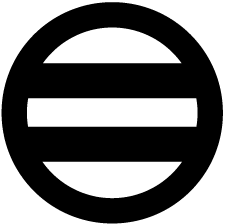 Maru-ni Futatsu-hiki - Two Horizontal Lines in a Circle