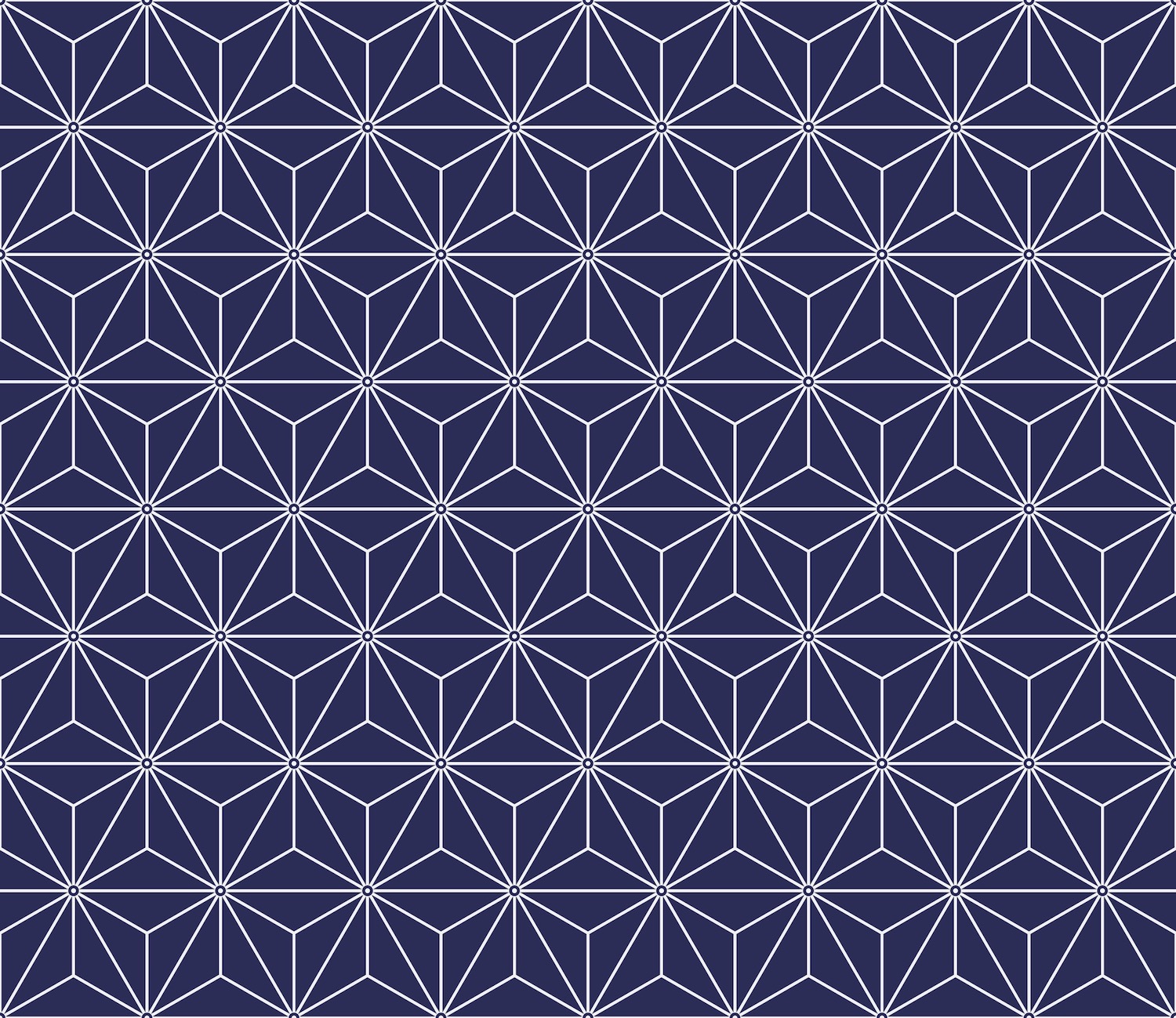 asanoha, hemp leaf pattern in navy