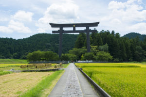 kumano hongu taisha torii in wakayama prefecture