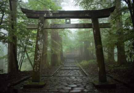 Shinto shrine gate in Nikko, Japan